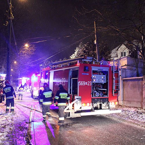 Nasz ciężki zastęp GCBA 569[M]23 MAN podczas dowożenia wody - Straż Pożarna Konstancin-Jeziorna