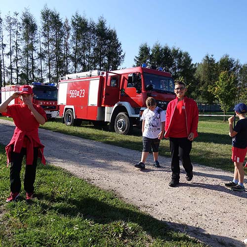 Przed rozpoczęciem zawodów. Zbiórka jednostek