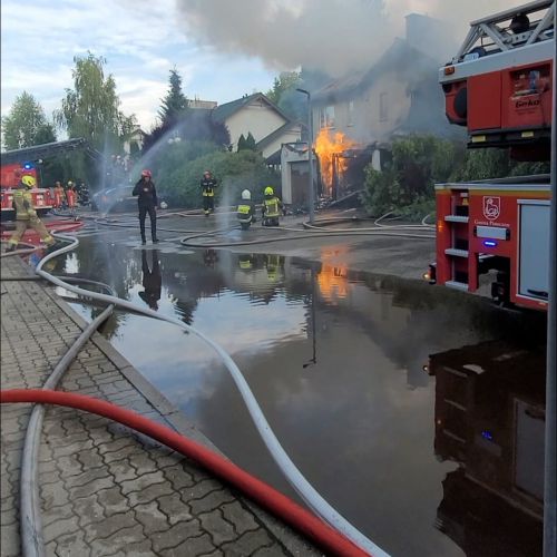 Płonący gaz przed odłączeniem.